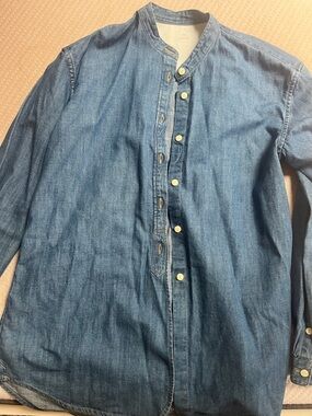 Muji Blue Denim Button-Down Shirt